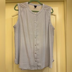 Ann Taylor light blue shell sleeveless blouse.  Size 14.
